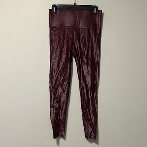 Carbon38 Burgundy Coated shiny Faux Leather Leggings